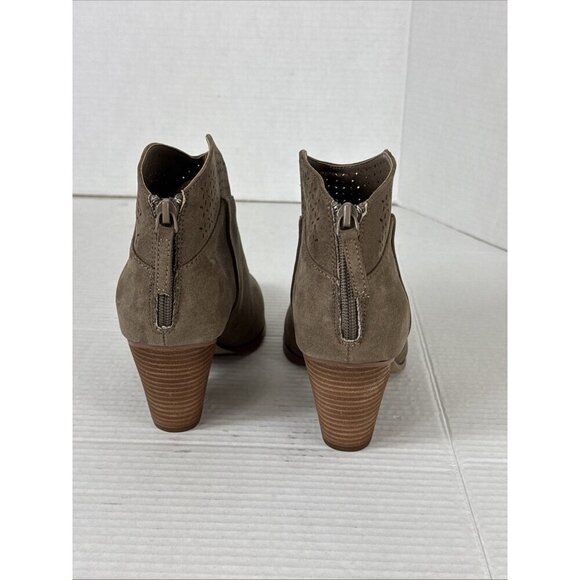 Violet & Red Jackson Women's 10 Lazer Cut Topline Bootie Taupe NWOB 9320 - Picture 5 of 15